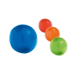 Kleurrijke transparante strandbal met logo Mini diverse kleuren