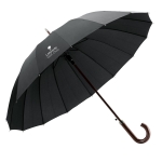 Hoge weerstand stormparaplu bedrukken, 16 ribben Ø111 Gentlemen kleur zwart afbeelding met logo