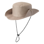 Safari-stijl hoed van polyester met ventilatiegaten kleur beige