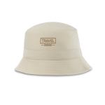 Bob-stijl hoed van canvasachtig katoen en polyester 220 g/m² kleur beige afbeelding met logo