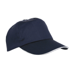 Sandwich-stijl pet van polyester met striksluiting en ventilatiegaten kleur blauw