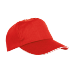 Sandwich-stijl pet van polyester met striksluiting en ventilatiegaten kleur rood