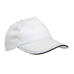 Sandwich-stijl pet van polyester met striksluiting en ventilatiegaten kleur wit