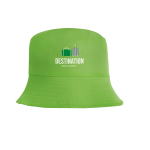 Panama-stijl hoed van polyester, ideaal voor warme dagen kleur lichtgroen afbeelding met logo