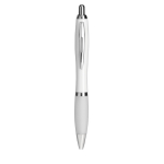 Goedkope plastic pennen met antislipafwerking bedrukken Colors kleur wit