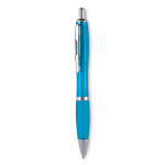 Goedkope plastic pennen met antislipafwerking bedrukken Colors kleur turkoois tweede weergave