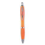 Goedkope plastic pennen met antislipafwerking bedrukken Colors kleur doorzichtig oranje