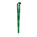 Keycord bedrukken van 2 cm met veiligheidsclip BasicStyle Plus kleur groen weergave met bedrukking