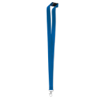 Keycord bedrukken van 2 cm met veiligheidsclip BasicStyle Plus kleur koningsblauw