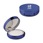 Gespiegelde lippenbalsem in metalen doos SPF 15 UV-reflectie kleur blauw weergave met bedrukking
