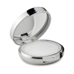 Gespiegelde lippenbalsem in metalen doos SPF 15 UV-reflectie kleur glanzend zilver