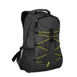 Polyester sportrugzak met logo HikeTrail 600D kleur groen