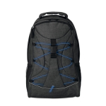 Polyester sportrugzak met logo HikeTrail 600D kleur koningsblauw