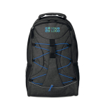 Polyester sportrugzak met logo HikeTrail 600D weergave met bedrukking