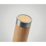 Thermoskan van staal en bamboe met bedrukking 400 ml TeaBoo kleur hout vijfde weergave