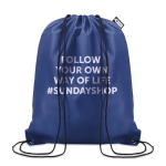 Gerecyclede plastic rugzakje bedrukken Urban Recycled kleur blauw hoofdweergave