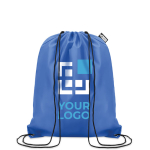 Gerecyclede plastic rugzakje bedrukken Urban Recycled kleur blauw weergave met bedrukking