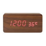 Wekker met draadloze oplader Woodland kleur hout tweede weergave