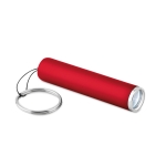 Sleutelhanger met lampje en kleurrijke cilindrische vorm Logolight kleur rood derde weergave