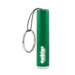 Sleutelhanger met lampje en kleurrijke cilindrische vorm Logolight kleur groen