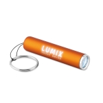 Sleutelhanger met lampje en kleurrijke cilindrische vorm Logolight kleur oranje hoofdweergave derde weergave