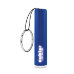 Sleutelhanger met lampje en kleurrijke cilindrische vorm Logolight kleur koningsblauw