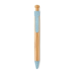 Bamboe milieuvriendelijke pen met blauwe inkt ColorTip kleur blauw