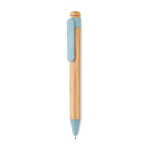 Bamboe milieuvriendelijke pen met blauwe inkt ColorTip kleur blauw tweede weergave