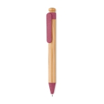 Bamboe milieuvriendelijke pen met blauwe inkt ColorTip kleur rood tweede weergave