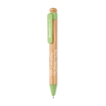 Bamboe milieuvriendelijke pen met blauwe inkt ColorTip kleur groen tweede hoofdweergave