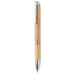 Eco pen van bamboe en aluminium met blauwe inkt Aster Bamboo kleur hout tweede weergave
