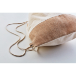 Rugzakjes laten bedrukken van 160 g/m2 katoen en jute Natural kleur beige derde weergave