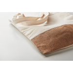Katoenen tassen met detal jute bedrukken 160 g/m2 Natural kleur beige tweede weergave