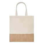Katoenen tassen met detal jute bedrukken 160 g/m2 Natural