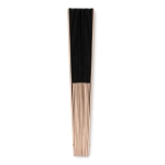 Handwaaier van hout en polyester Woodster kleur zwart tweede weergave