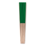 Handwaaier van hout en polyester Woodster kleur groen tweede weergave