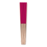 Handwaaier van hout en polyester Woodster kleur fuchsia tweede weergave
