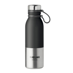 Tweekleurige thermosfles personaliseren 600ml DoubleTwist kleur zwart hoofdweergave