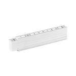 Uitvouwbare timmerman meetlat met logo Carpenter 1M kleur wit