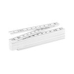 Uitvouwbare timmerman meetlat met logo Carpenter 1M kleur wit tweede weergave