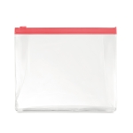 Transparante PVC toilettassen personaliseren CabinCrew kleur doorzichtig rood