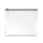 Transparante PVC toilettassen personaliseren CabinCrew kleur doorzichtig grijs