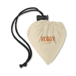 Gepersonaliseerde katoenen opvouwbare tas 105 g/m2 Strawberry Cotton kleur beige tweede hoofdweergave