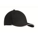 Hoge kwaliteit katoen baseball cap bedrukken Cottonstyle kleur wit/zwart