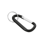 Goedkope sleutelhangers van aluminium met karabijnhaak Aluclip kleur zwart