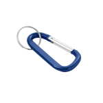 Goedkope sleutelhangers van aluminium met karabijnhaak Aluclip kleur blauw
