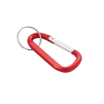 Goedkope sleutelhangers van aluminium met karabijnhaak Aluclip kleur rood