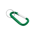 Goedkope sleutelhangers van aluminium met karabijnhaak Aluclip kleur groen