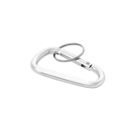 Goedkope sleutelhangers van aluminium met karabijnhaak Aluclip kleur zilver derde weergave