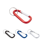 Goedkope sleutelhangers van aluminium met karabijnhaak Aluclip diverse kleuren